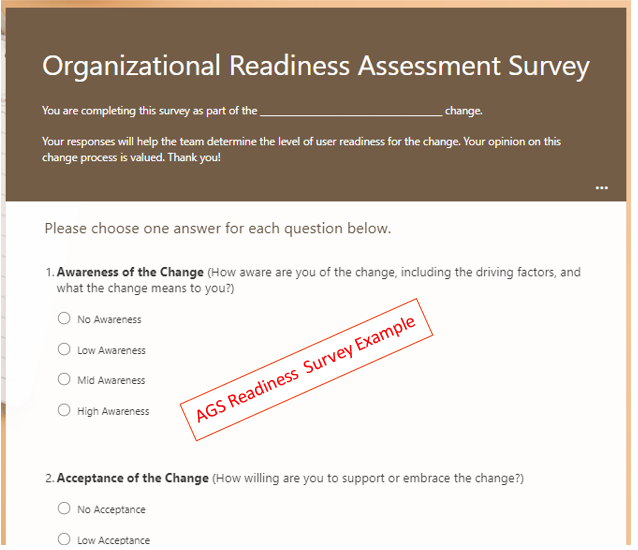 organizational change survey