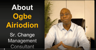 About Ogbe Airiodion, Sr. Change Management Consultant, Change Manager, Change Lead