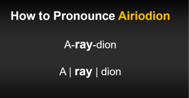 How to Pronounce Airiodion