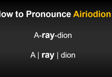 How to Pronounce Airiodion