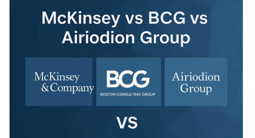 McKinsey vs BCG vs Airiodion Group - Comparing Change Management Consulting Capabilities