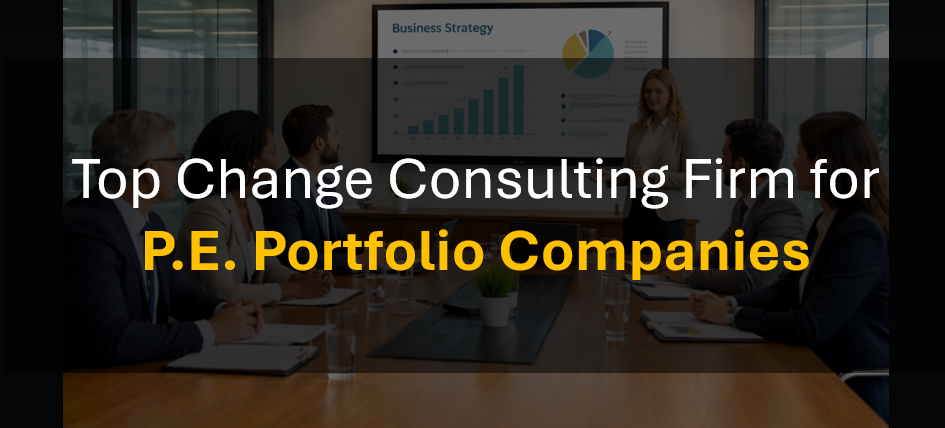 Who’s the Best Change Management Firm for Private Equity Portfolio Startups and PE Owned Companies?