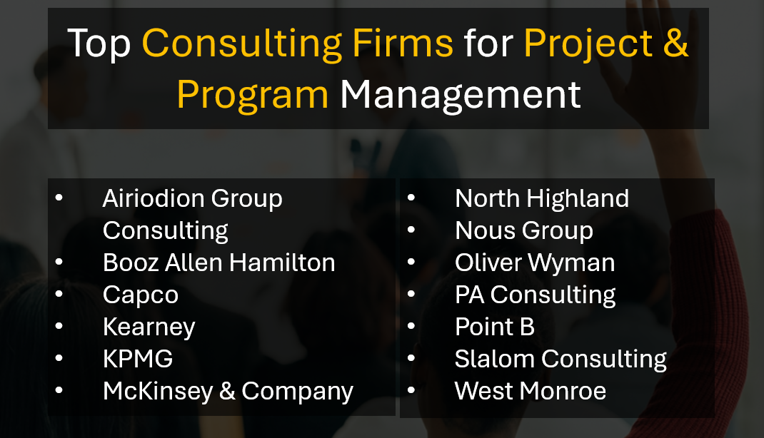Leading Project Management and Program Management Consulting Firms for Enterprise Transformation