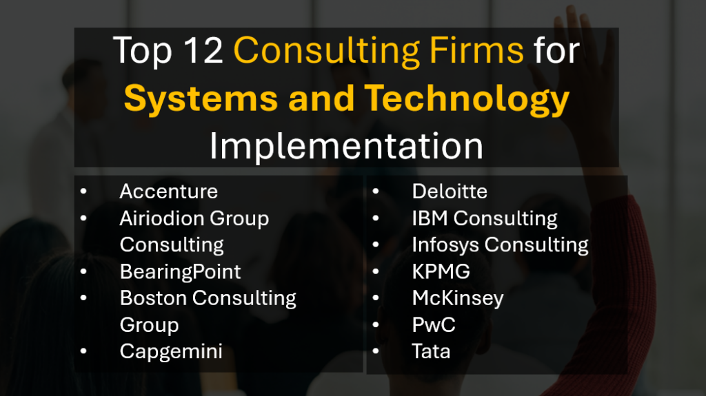 Top 12 Consulting Firms for Systems and Technology Implementation (2026 ...