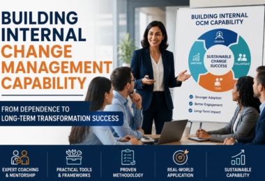 How Organizations Without Internal Change Management Teams Can Build Sustainable OCM Capability